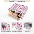 thumbnail image 3 of FORMRS Womens Corduroy Tote Bag Crossbody Shoulder Purse Handbag with Detachable Strap, Purple Stripe Cherry Pattern, 3 of 7