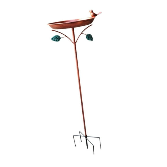 Kuntesetty Garden Bird Bath Bird Feeder Decorative Iron Stand Heavy Duty Birdbath Stake for