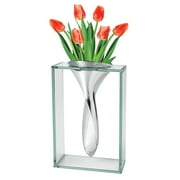 Badash Handcrafted Lead-free Glass/Aluminum Elvis Vase QGM6101