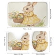 thumbnail image 3 of Shower Curtain Sets with Rugs 4 Piece Shower Curtain And Rugs Shower Curtain Set Vintage Watercolor Easter Bunny Flowers Waterproof Fabric Bath Curtains Rabbit Decorative for Bathtub Decor, 3 of 8