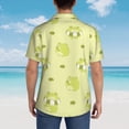 thumbnail image 6 of Daiia Cute Frog3 Hawaiian Shirt for Men Gentle Cotton Regular Short Sleeve Casual-Large, 6 of 9