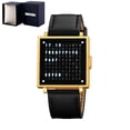 thumbnail image 1 of Unique Letters Watch, LED Letters Watch, Stainless Steel Unisex Watch with Led Display, A Watch That Tells Time With Letters, Multifunction Sports Watch Square Watch Gift for Men Women, 1 of 9
