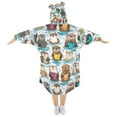 thumbnail image 2 of joogoo Wearable Blanket Hoodie for Guinea Pig in Water Flannel Sherpa Pocket 3-14 YR S, 2 of 7