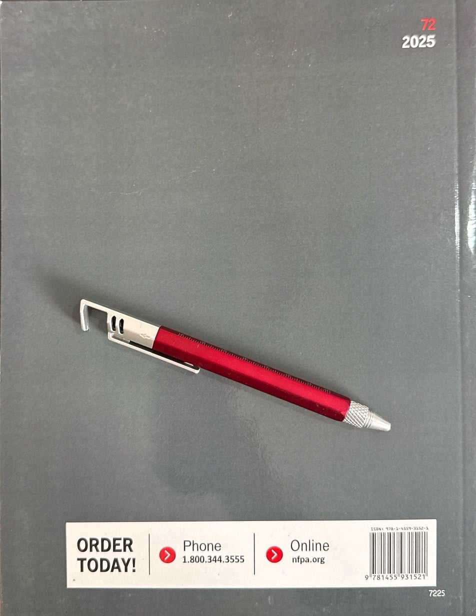 NFPA 72 2025 FIRE ALARM NOTEBOOK & PEN
