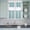 Turquoise gray, variant on 3 Piece Kitchen Curtains and Valances Set Turquoise Aqua Stripes Cafe Curtains 36 Inch Length Modern Minimalist Abstract Lines Valance & Tier Curtain for Living Room Bedroom Window 54"x18" 27"x36"*2