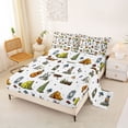 thumbnail image 2 of Erosebridal Cartoon Guitar Tent Mushroom Full Size Sheets 4-Piece For Kids Boys Girls,Teens Adventure Theme Bed Sheets, 2 of 5