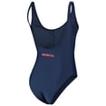 thumbnail image 3 of Women's G-III 4Her by Carl Banks Navy Denver Broncos Making Waves One-Piece Swimsuit, 3 of 5