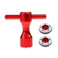 thumbnail image 2 of Herramienta de llave de aluminio liviana con 2 tornillos de pesas personalizadas de golf de 5-20g para putter - rojo 5G Sunnimix Pesos de putter de golf, 2 of 8