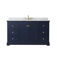 thumbnail image 4 of Wyndham Collection 60" Oval-Sink Wood Single Bathroom Vanity in Blue/Gold, 4 of 5
