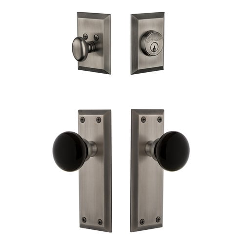 Grandeur 853346 Fifth Avenue Solid Brass Rose Single Cylinder Keyed Entry Deadbolt And