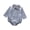 Light Blue, variant on LYMAYTER 3-24M Infants Button Down Shirt Romper Long Sleeves Breathable Lightweight Comfort Wear