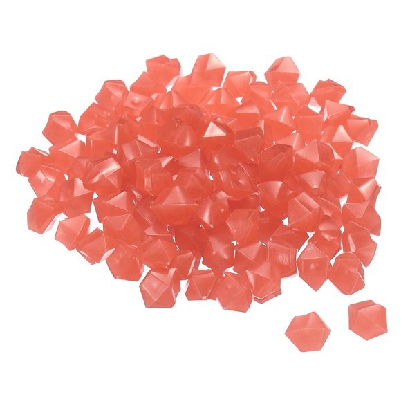 Unique Bargains 100Pack Glow Rocks 10-15mm Glow Pebbles Decoration in the Dark Luminous Stones Decor DIY Decorative Red