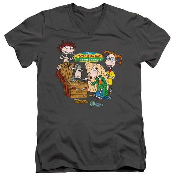 Wild Thornberrys Treasure Hunt Unisex Adult V-Neck T Shirt