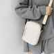 thumbnail image 4 of Bolsa de hombro cruzada, bolso de viaje para hombres, mujeres, niños, con agujero para auriculares, blanco, 4 of 6