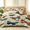 Cream Orange Butterfly, variant on Davulos Butterfly Quilt Set King/Cal King Size, 3 Pieces Watercolor Wildflower Bedspread 110"x96",Lightweight Reversible Coverlet for King Bed,Women Bedding for Bedroom Decor
