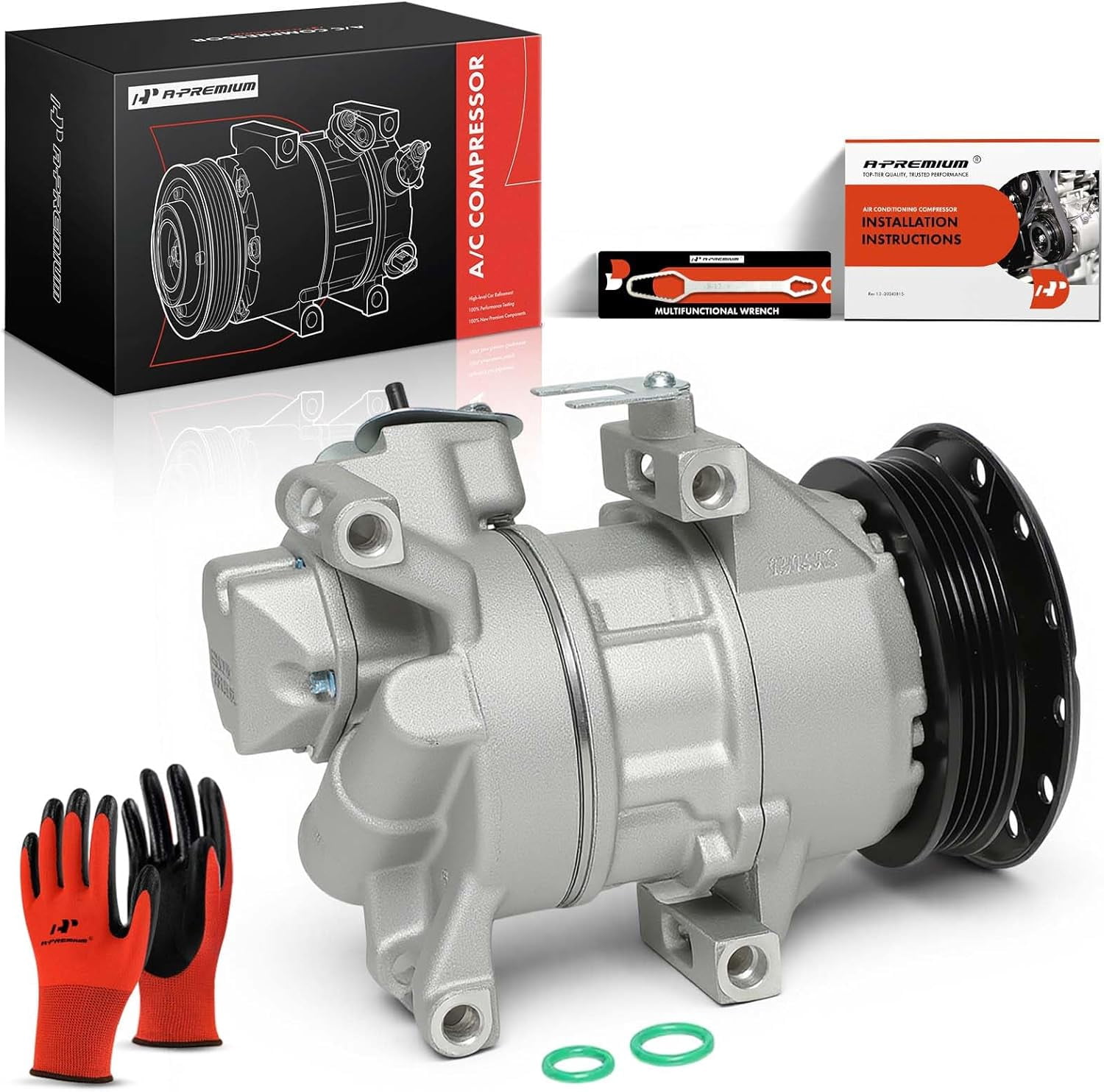 A-Premium AC Compressor with Clutch Compatible with Scion xA xB 2004-2006 L4 1.5L