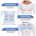 thumbnail image 4 of Lalamelon Tummy Control Shirts for Men Long Sleeve Slimming Undershirt Compression Shapewear, 4 of 6