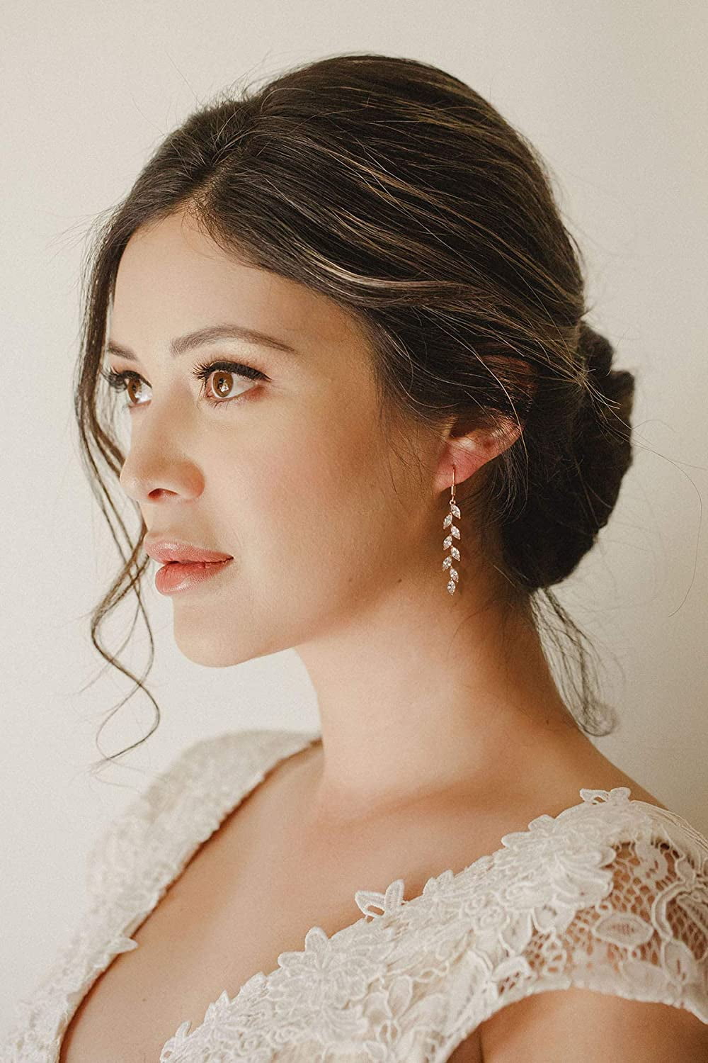 Shop Beautiful Bride Earrings in Light Gold for Wedding-Poetry Designs