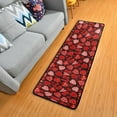 thumbnail image 3 of Dreamtimes Love Red Hearts Black Hallway Runner Rug 2'x6' Kitchen Rug with Rubber Backing Valentine's Day Non Slip Entryway Rug Runner Washable Soft Area Rug for Hallway Bedroom Kitchen Decor, 3 of 6