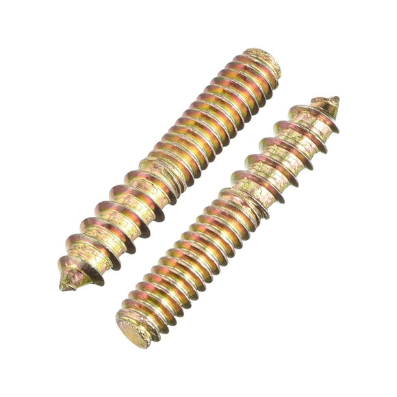 Unique Bargains 1/4-20x1-1/2' Hanger Bolts, 8 Pack Double Ended Screws Wood Dowel Screws