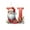 3#U, variant on dajkiuy 26 Letter Christmas Tree Hanging Decoration, Personalized Initial Letter Santa Claus Pendant for Christmas Tree Party Gifts DIY Decor