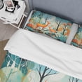 thumbnail image 4 of Designart "Blue Mid Century Mod Nature" Animals Bedding Covert Set - Abstract Midcentury Teal Abstract Bed Set With 1 Sham, 4 of 6