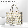 thumbnail image 3 of Large Capacity Tote Bag,White Stem Sunflower Pattern Handbag Fashion Luxury Tote Bag,15.7"x13"x 5.1" Inches,Laptop Compatible, 3 of 6