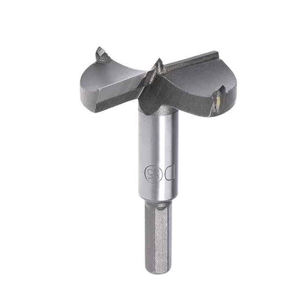 Uxcell Broca Forstner de 55mm de diámetro con punta de carburo y vástago redondo para perforar madera