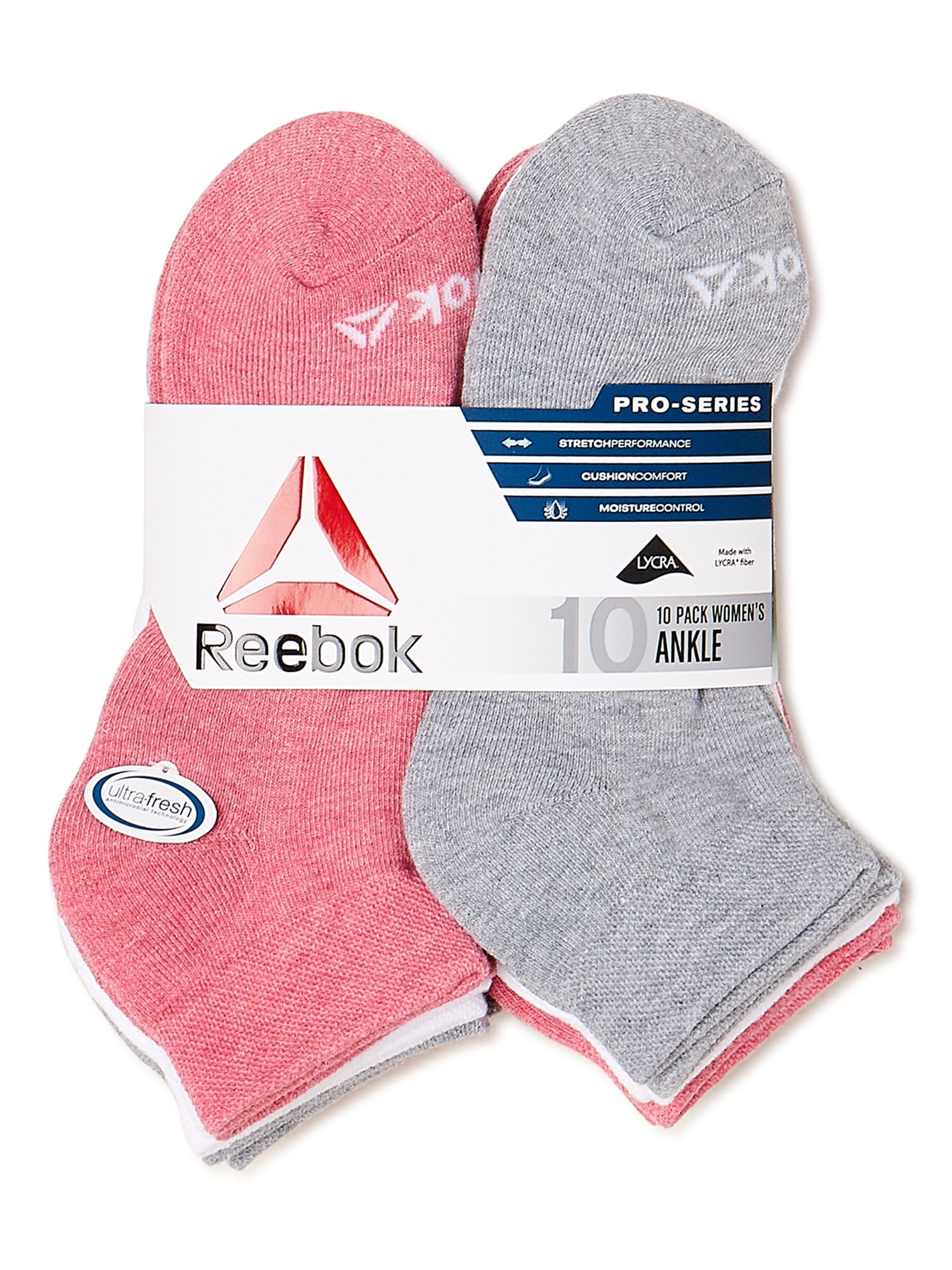 Reebok Women's Pro Series Cushion Ankle Socks, -