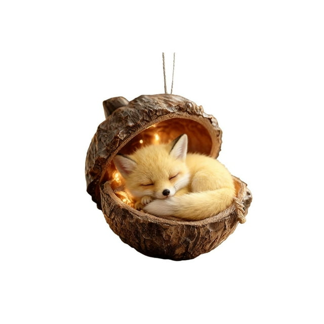 Decoraciones Del Árbol de Navidad 10cm Ornamentos Del Árbol de Navidad Decoración de Animales Del Bosque para Regalo de Vacaciones