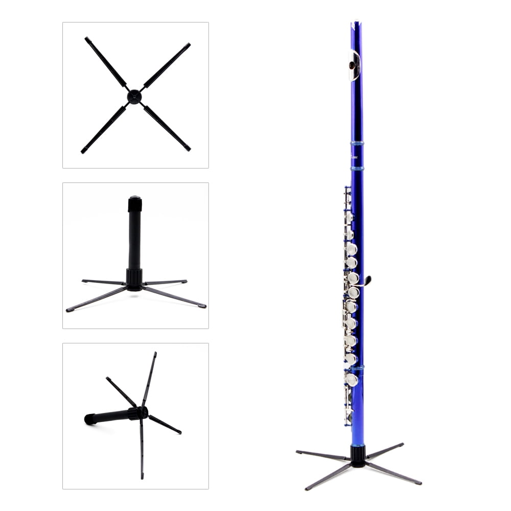 Anself Western Concert Flute Tripod Holder Stand with 4 Metal Legs