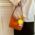 thumbnail image 2 of Solid Color Handbag Women's Large Capacity Soft Waxy Nylon Cloth Bag Simple Underarm Bag Hand Bag Shoulder Mummy Bag, 2 of 6