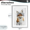 thumbnail image 4 of Stupell Industries Cottage Bathroom Fox Wrapped in Towel Gray Framed Print Under Glass, 14 x 20, by Tina LeCour, 4 of 8