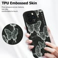 thumbnail image 3 of Compatible with iPhone 13 Pro Max 6.7 Inch 2021 Black Silicone Butterfly Case, Soft TPU Anti Bump Silicone Case Cute Butterfly Pattern Design for Female Girls, 3 of 12