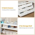 thumbnail image 5 of Loft Bed Full Size with Desk with 6 Storage Drawers & Charging Station & LED Lights, Metal Loft Bed with 2 Storage Shelves, U-Shaped Desk,Noise-Free, Space-Saving, No Box Spring Needed,White, 5 of 9
