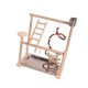 thumbnail image 4 of Parque de juegos de madera para pájaros, juguetes colgantes para pájaros, corralito, percha, gimnasio de juego para pájaros para cacatúas, 4 of 9