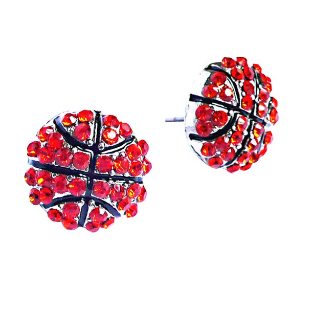 KAKOWELY Pendientes de baloncesto, elegantes pendientes de cristal, joyería para mujeres y niñas.