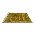 thumbnail image 2 of Ahgly Company Machine Washable Indoor Round Oriental Yellow Traditional Area Rugs, 5' Round, 2 of 4