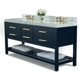thumbnail image 2 of Ancerre Designs Elizabeth 72" Wood Bathroom Vanity Set in Heritage Blue, 2 of 6