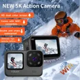 thumbnail image 2 of Cámara de acción 5K WiFi 4K 60FPS Dual IPS 2.2 Touch LCD DVR 170 ° Cámara deportiva antivibración con zoom 5X resistente al agua gran angular con control remoto, 2 of 4