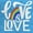Love is Love, variant on Jordan Manufacturing 16" x 16" Flip-Flops Navy Novelty Square Outdoor Throw Pillow with Welt