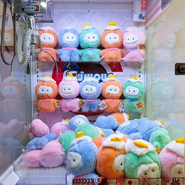 Peluche de oso de peluche con garra de 8 pulgadas, muñeco con clip para collar, muñeco de máquina