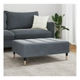thumbnail image 3 of Footstool Dark Gray 30.3"x21.7"x12.2" - Modern Ottoman for Living Room, Cozy Foot Rest, Stable Plywood Frame, Compact Design, 3 of 8