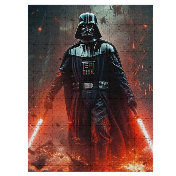Puzzles Gifts Darth Vader Wooden Puzzle Novelty Jigsaw Puzzle Cartoon Puzzles for Home Office Decor Funny Puzzle for Family Friends Gifts 500 PCS