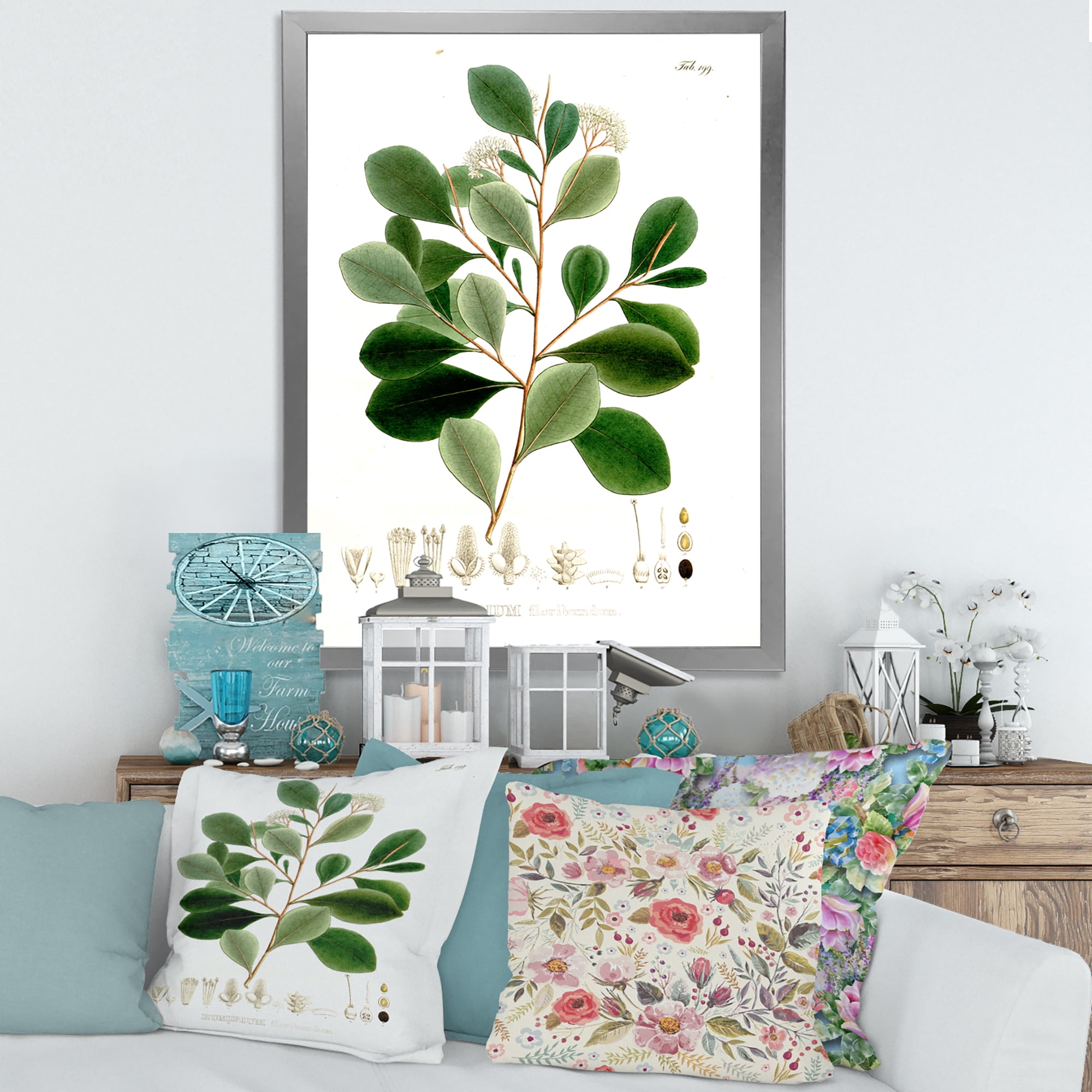 Designart 'Ancient Botanicals IV' Traditional Framed Art Print