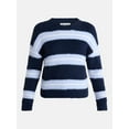 thumbnail image 4 of No Boundaries Striped Feather Sweater, Women's & Women's Plus Sizes XXS-XXL, 4 of 4