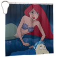 thumbnail image 2 of Cortina de ducha Ariel, opaca, para baño, impermeable, resistente al moho, bloquea la privacidad, probador, patrón de impresión fina con arte de patchwork, 72 x 72 pulgadas, talla única., 2 of 8