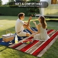 thumbnail image 4 of American Flag Outdoor Rug for Patio/Deck/Porch, Non-Slip Large Area Rug 3 x 5 Ft, Vintage USA Flag Wooden Indoor Outdoor Rugs Washable Area Rugs, Reversible Camping Rug Carpet Runner, 4 of 8