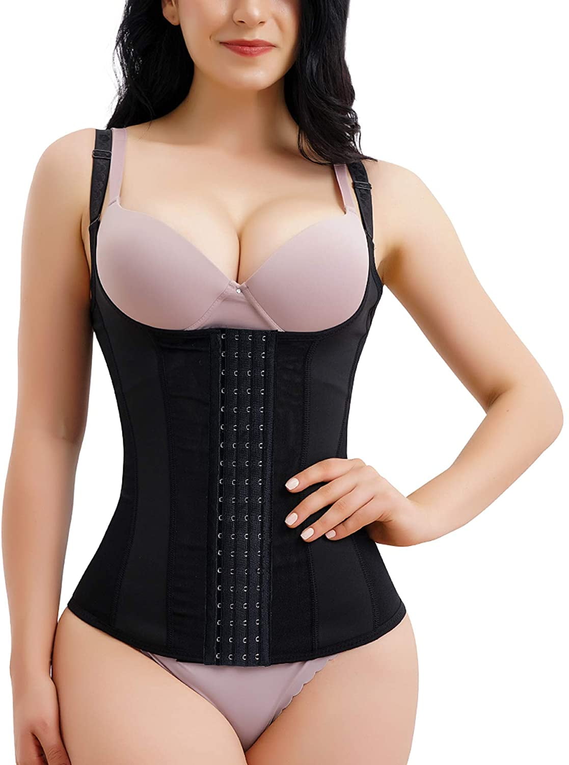 HIKARO S Waist Trainer Corset Weight Loss Trimmer Slimming Cincher Body Shaper Belts Rosy Small in Pink Womens Clothing Lingerie Corsets and bustier tops 