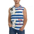 thumbnail image 2 of Fotbe Men's Bulldog Friend Print Men's Sleeveless Muscle Tank Tops Casual T-Shirts for Gym Workout Beach-Large, 2 of 8
